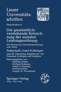 Produktbild: Die ganzheitlich-verstehende Betrachtung der sozialen Leistungsordnung