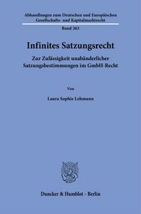 Produktbild: Infinites Satzungsrecht