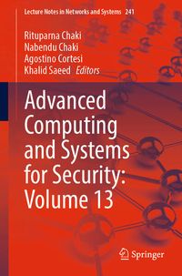Produktbild: Advanced Computing and Systems for Security: Volume 13
