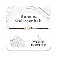 Produktbild: Wei&szlig;er Howlith Armband mit 1 Edelsteinperle