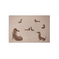Produktbild: Scriptum Schreibtischunterlage f&uuml;r Kinder Dackel taupe - 60 x 40 cm - aus premium Vinyl