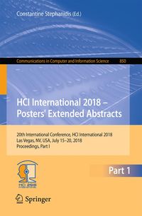 Produktbild: HCI International 2018 - Posters' Extended Abstracts