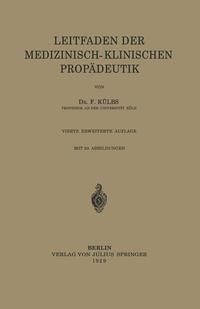 Produktbild: Leitfaden Der Medizinisch-Klinischen Prop&auml;deutik