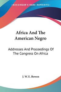 Produktbild: Africa And The American Negro