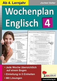 Produktbild: Wochenplan Englisch 4