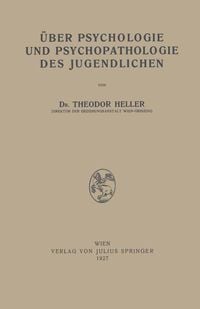Produktbild: &Uuml;ber Psychologie und Psychopathologie des Jugendlichen