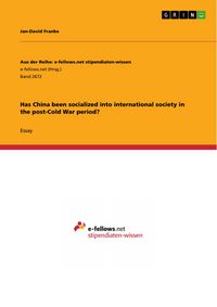 Produktbild: Has China been socialized into international society in the post-Cold War period?