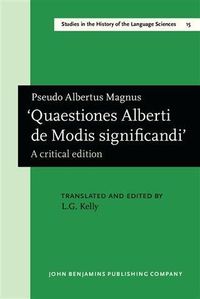 Produktbild: 'Quaestiones Alberti de Modis significandi.'