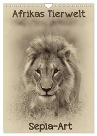 Produktbild: Afrikas Tierwelt - Sepia-Art (Wandkalender 2026 DIN A4 hoch), CALVENDO Monatskalender