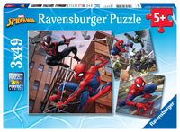 Produktbild: Kinderpuzzle 3x49 Teile - Spider-Man besch&uuml;tzt die Stadt