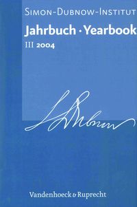 Produktbild: Jahrbuch des Simon-Dubnow-Instituts / Simon Dubnow Institute Yearbook III/2004