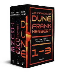 Produktbild: Estuche Las Cr&oacute;nicas de Dune: Dune, El Mes&iacute;as de Dune E Hijos de Dune / Frank Herbert's Dune Saga 3-Book Boxed Set: Dune, Dune Messiah, and Children of Dune