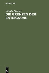 Produktbild: Die Grenzen der Enteignung