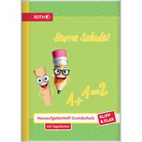 Produktbild: Klipp&Klar Grundschulaufgabenheft mit Tagesfarben A5 1 Wochen 2 Seiten Hurra Schule