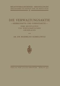 Produktbild: Die Verwaltungsaktie