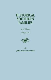 Produktbild: Historical Southern Families. in 23 Volumes. Volume VI