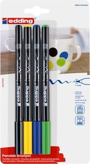 Produktbild: edding 4200 Porzellan Pinselstifte 1-4mm 4er Set
