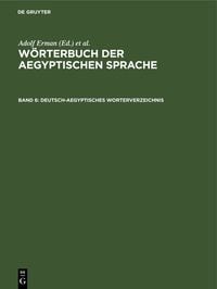 Produktbild: Deutsch-aegyptisches Worterverzeichnis