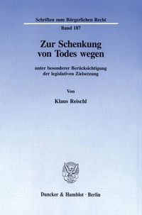 Produktbild: Zur Schenkung von Todes wegen