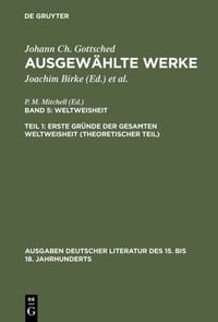 Produktbild: Erste Gr&uuml;nde der gesamten Weltweisheit (Theoretischer Teil)