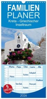 Produktbild: Familienplaner 2026 - Kreta - Griechischer Inseltraum mit 5 Spalten (Wandkalender, 21 x 45 cm) CALVENDO