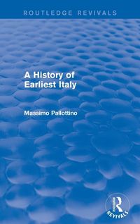 Produktbild: A History of Earliest Italy (Routledge Revivals)