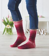 Woolly Hugs YEAR-Socks stricken