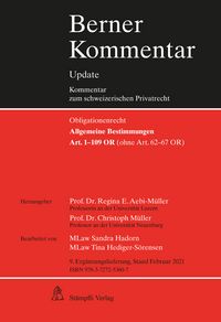 Produktbild: Allgemeine Bestimmungen, Art. 1-109 OR (ohne Art. 62-67 OR), 9. Erg&auml;nzungslieferung