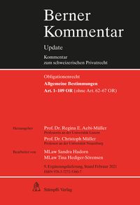 Produktbild: Allgemeine Bestimmungen, Art. 1-109 OR (ohne Art. 62-67 OR), 9. Erg&auml;nzungslieferung