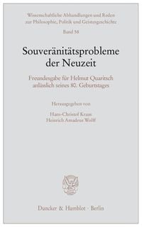 Produktbild: Souver&auml;nit&auml;tsprobleme der Neuzeit.