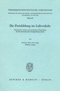 Produktbild: Die Preisbildung im Luftverkehr.