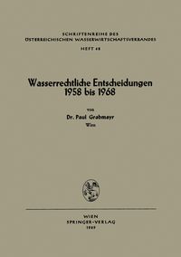 Produktbild: Wasserrechtliche Entscheidungen 1958 bis 1968
