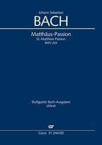 Produktbild: Matth&auml;us-Passion (Klavierauszug deutsch)