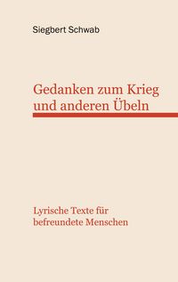 Produktbild: Gedanken zum Krieg und anderen &Uuml;beln