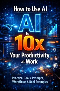Produktbild: How to Use AI to 10x Your Productivity at Work: Practical Tools, Prompts, Workflows & Real Examples (Future-Proof Your Career, #5)
