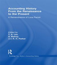 Produktbild: Accounting History from the Renaissance to the Present