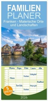 Produktbild: Familienplaner 2026 - Franken - Malerische Orte und Landschaften mit 5 Spalten (Wandkalender, 21 x 45 cm) CALVENDO