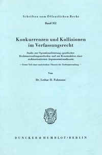 Produktbild: Konkurrenzen und Kollisionen im Verfassungsrecht.