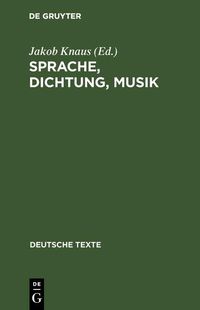Produktbild: Sprache, Dichtung, Musik