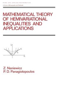 Produktbild: Mathematical Theory of Hemivariational Inequalities and Applications