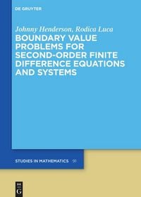 Produktbild: Boundary Value Problems for Second-Order Finite Difference Equations and Systems