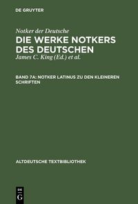 Produktbild: Notker latinus zu den kleineren Schriften