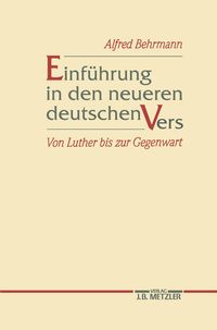 Produktbild: Einf&uuml;hrung in den neueren deutschen Vers