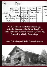 Produktbild: C. A. Gottlunds samlade nedteckningar av finska sl&auml;ktnamn i husf&ouml;rh&ouml;rsl&auml;ngderna 1819-1827 f&ouml;r Gr&auml;smark, Fryks&auml;nde, Norra Ny, &Ouml;stmark och Dalby f&ouml;rsamlingar