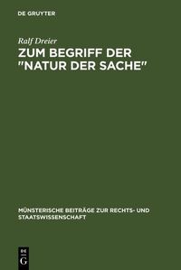 Produktbild: Zum Begriff der "Natur der Sache"