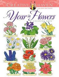 Produktbild: Creative Haven a Year in Flowers Coloring Book