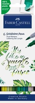 Produktbild: Faber-Castell Tuschestift Dual Marker Goldfaber Aqua, Jungle, 6er Set