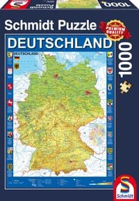Produktbild: Deutschlandkarte, 1.000 Teile Puzzle