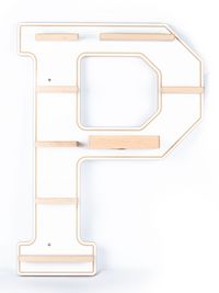 Produktbild: Wandregal  "Buchstabe P" f&uuml;r Toniebox