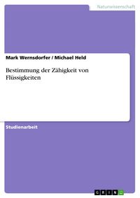 Produktbild: Bestimmung der Z&auml;higkeit von Fl&uuml;ssigkeiten